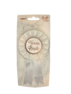 Rozet Vrijgezellenfeest - Team Bride - Wit-Goud