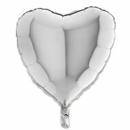folieballon hart zilver