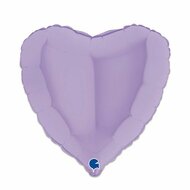 Folieballon Hart Mat - Lila - 45 cm