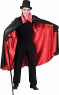 Dracula cape zwart-rood nylon