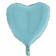 Folieballon Hart - Lichtblauw - 45 cm
