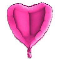 Folieballon Hart - Magenta - 45 cm