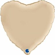 Folieballon Hart - Cream - 45 cm