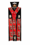 Oktoberfest Bretels - Edelweiss - Rood