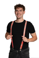 Oktoberfest Bretels - Edelweiss - Rood