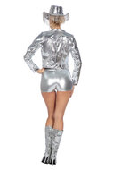 Festival Jas - Jasje Croco - Metallic Zilver - Dames