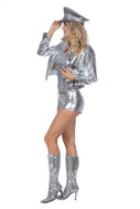 Festival Jas - Jasje Croco - Metallic Zilver - Dames