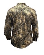 Blouse Slangenprint - Goud-Zwart Foute Party - Jaren 80 &amp; 90 - Volwassenen