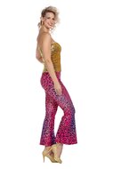 Broek Panter - Foute Party Neon - Paars-Roze-Goud - Dames