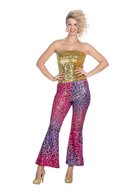 Broek Panter - Foute Party Neon - Paars-Roze-Goud - Dames
