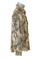 Blouse Slangenprint - Goud-Zwart Foute Party - Jaren 80 &amp; 90 - Volwassenen