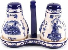 Peper & zout embossed Delfts blauw