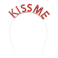 Diadeem Vrijgezellen Feest - Kiss Me - Rood