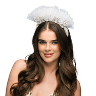 Diadeem Bride - Vrijgezellen Feest - Witte Pareltjes