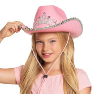 Cowboyhoed - Glimmer Roze - Kinderen