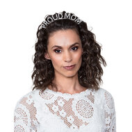 Diadeem Geboorte - Proud Mom - Metaal