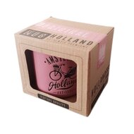 Souvenir Mok - Beker Holland Fiets Amsterdam - Roze