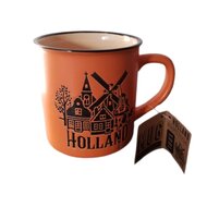 Souvenir Mok - Beker Holland Dorpje - Oranje