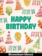 Verjaardagskaart XL Happy Birthday kleurrijk