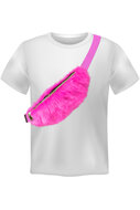 Heuptasje - Pluche Roze - Disco Jaren 80 &amp; 90 - Festival Tas