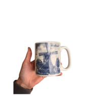 Tweedekans - Nieuw - Souvenir Mok - Beker Molen Holland - Delfts Blauw