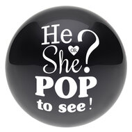 Gender Reveal Ballon Leeg - Pop To See - 60 cm - Los Blauwe en Roze Confetti