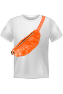 Heuptasje - Pluche Bont Neon Oranje - Disco Jaren 80 & 90 - Festival Tas