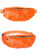 Heuptasje - Pluche Bont Neon Oranje - Disco Jaren 80 &amp; 90 - Festival Tas