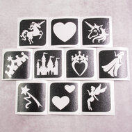 Grimas Sjablonen - Glittertattoo - Princess