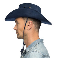 Cowboyhoed Sheriff Tennessee - Suede Blauw - Volwassenen 