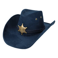 Cowboyhoed Sheriff Tennessee - Suede Blauw - Volwassenen 