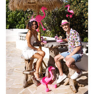 Hawaii T-shirt Flamingo - Strandfeest - Volwassenen
