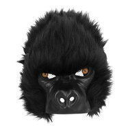Masker Gorilla - Pluche Zwart - Dierenmasker Aap - Volwassenen