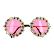 Feestbril - Hippie Bril - Crystal Flower Power
