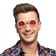 Feestbril - Hippie Bril - Crystal Flower Power