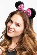 Minnie Mouse - Roze Oortjes Met Strik - Muis Diadeem