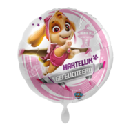 Folieballon - Paw Patrol Skye - Hartelijk Gefeliciteerd - 45 cm