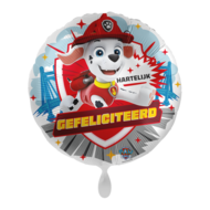 Folieballon - Paw Patrol Marshall - Hartelijk Gefeliciteerd - 45 cm