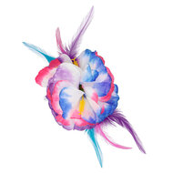 Hawaii Haarclip Hibiscus deluxe - Decoratiebloem