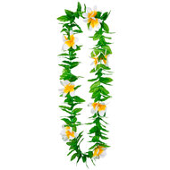 Hawaii Krans Lulani - Tropisch Strandfeest - Bloemenkrans met Groen