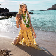 Hawaii Krans Lulani - Tropisch Strandfeest - Bloemenkrans met Groen