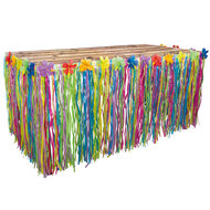 Hawaii Tafelrok - Multicolor met Bloemen - 75 x 300 cm