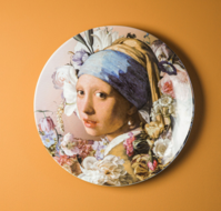 Wandbord - Meisje met Parel - Keramiek - 31 cm