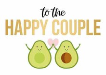 Wenskaart - Daisy - To The Happy Couple - Met Envelop
