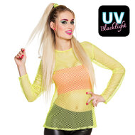 Visnet shirt geel