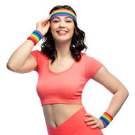 pride regenboog zweetbandjes set