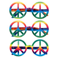 Set partybrillen hippie 3 stuks