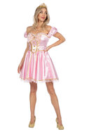 Prinsessen Jurk Sexy - Kort Model - Roze-Goud - Dames