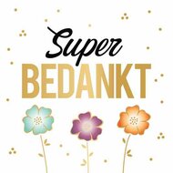 Wenskaart Daisy XL - Super Bedankt - met Envelop