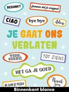 Wenskaart XL - Je Gaat Ons Verlaten - Met Envelop